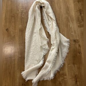 Cozy Cream Fringed Scarf